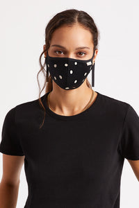 Lightweight Antimicrobial Face Mask - Black Gingham