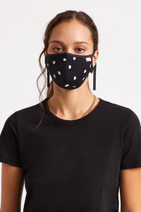 Lightweight Antimicrobial Face Mask - Black Gingham