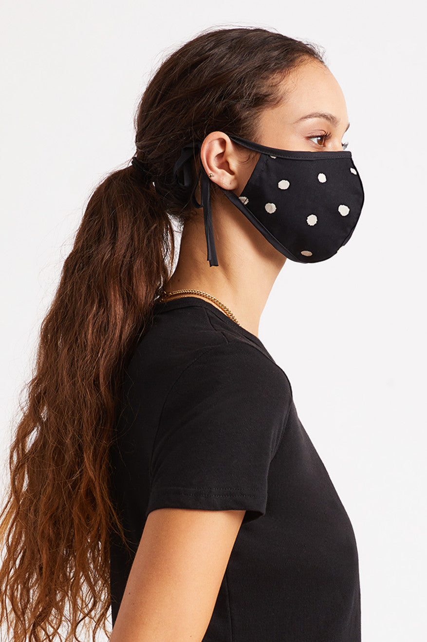 Lightweight Antimicrobial Face Mask - Black Gingham