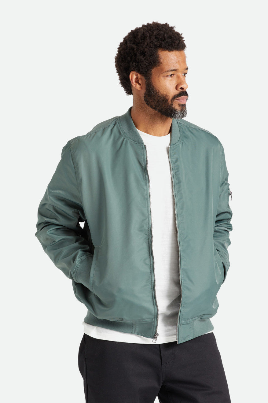 Dillinger Lightweight Bomber Jacket - Dark Forest