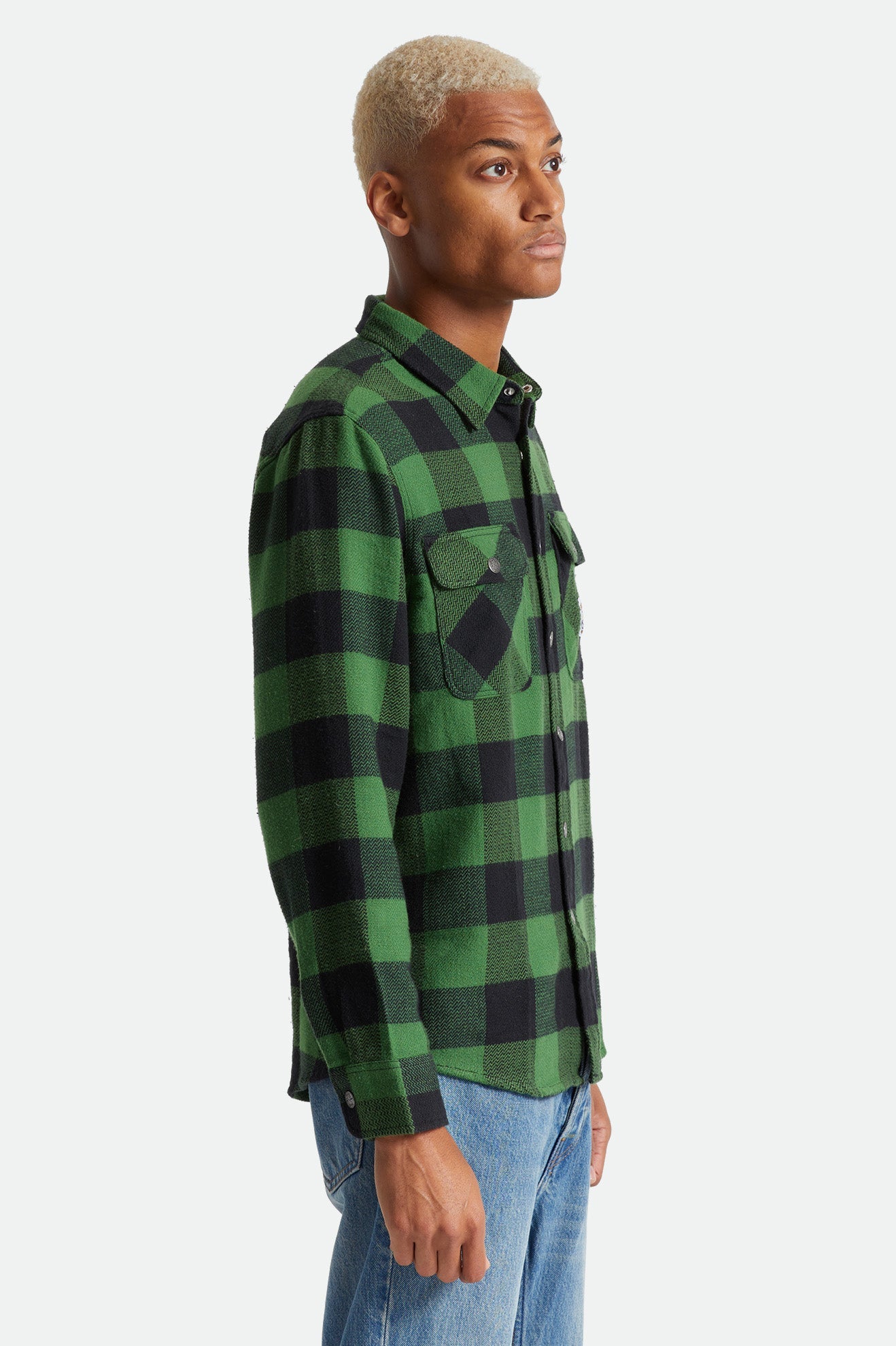 Coors Protect Our West Bowery L/S Flannel - Pine Green